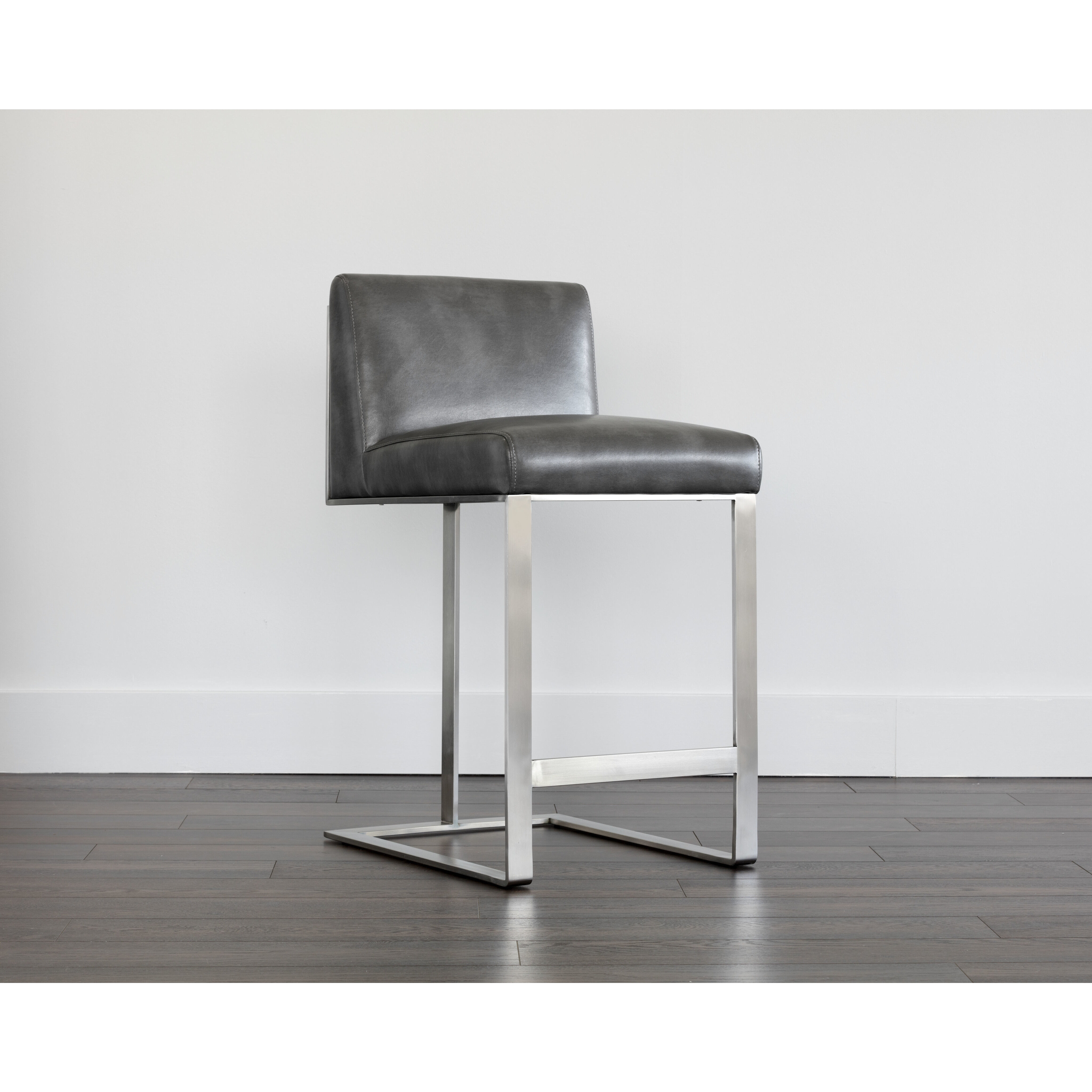 Dean 35.5 inch Stainless Steel / Cantina Magnetite Counter Stool